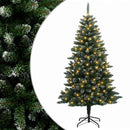 vidaXL Műanyag Hajtogatós Karácsonyfa 150 cm 150 LED Meleg fehér