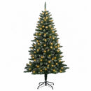 vidaXL Műanyag Hajtogatós Karácsonyfa 150 cm 150 LED Meleg fehér