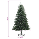 vidaXL Műanyag Hajtogatós Karácsonyfa 150 cm 150 LED Meleg fehér