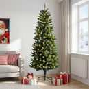 vidaXL Műanyag Hajtogatós Karácsonyfa 120 cm 150 LED Meleg fehér