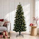 vidaXL Műanyag Hajtogatós Karácsonyfa 150 cm 150 LED Meleg fehér
