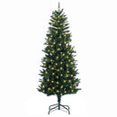 vidaXL Műanyag Hajtogatós Karácsonyfa 120 cm 150 LED Meleg fehér