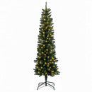 vidaXL Mű Karcsú Karácsonyi Fa 150 cm 150 LED Meleg fehér PE és PVC