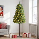 vidaXL Műanyag Hajtogatós Karácsonyfa 180 cm 300 LED Meleg fehér