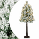 vidaXL Műanyag Hajtogatós Karácsonyfa 150 cm 150 LED Meleg fehér