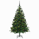 vidaXL Műkarácsonyfa gömbbel 120 cm 150 LED Meleg fehér PVC és Acél