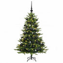 vidaXL Műkarácsonyfa gömbbel 120 cm 150 LED Meleg fehér PVC és fém