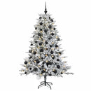 vidaXL Műkarácsonyfa gömbbel 150 cm 150 LED Meleg fehér PVC és fém