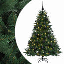 vidaXL Műkarácsonyfa gömbbel 150 cm 150 LED Meleg fehér PVC és fém