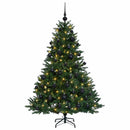 vidaXL Műkarácsonyfa gömbbel 150 cm 150 LED Meleg fehér PVC és fém