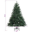 vidaXL Műkarácsonyfa gömbbel 150 cm 150 LED Meleg fehér PVC és fém