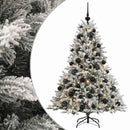 vidaXL Műkarácsonyfa gömbbel 120 cm 150 LED Meleg fehér PVC és fém
