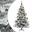 vidaXL Műkarácsonyfa gömbbel 120 cm 150 LED Meleg fehér PE és PVC