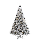 vidaXL Műfenyő gömbökkel 120 cm 150 LED Meleg fehér PVC és fém