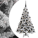 vidaXL Műkarácsonyfa gömbbel 150 cm 150 LED Meleg fehér PVC és fém