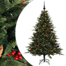 vidaXL Műkarácsonyfa gömbbel 150 cm 150 LED Meleg fehér PVC és fém