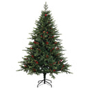 vidaXL Műkarácsonyfa gömbbel 150 cm 150 LED Meleg fehér PVC és fém