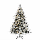 vidaXL Műkarácsonyfa gömbbel 120 cm 150 LED Meleg fehér PVC és fém