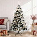 vidaXL Műkarácsonyfa gömbbel 120 cm 150 LED Meleg fehér PVC és fém