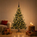vidaXL Műkarácsonyfa gömbbel 150 cm 150 LED Meleg fehér PVC és fém