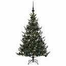 vidaXL Műkarácsonyfa gömbbel 150 cm 150 LED Meleg fehér PVC és fém