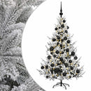 vidaXL Műkarácsonyfa gömbbel 120 cm 150 LED Meleg fehér PVC és fém