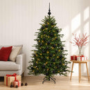 vidaXL Műkarácsonyfa gömbbel 120 cm 150 LED Meleg fehér PVC és fém