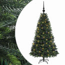 vidaXL Műfenyő gömbökkel 120 cm 150 LED Meleg fehér PVC és fém Zöld