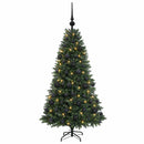 vidaXL Műfenyő gömbökkel 120 cm 150 LED Meleg fehér PVC és fém Zöld