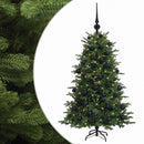 vidaXL Műkarácsonyfa gömbbel 150 cm 150 LED Meleg fehér PVC és fém