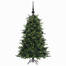 vidaXL Műkarácsonyfa gömbbel 150 cm 150 LED Meleg fehér PVC és fém