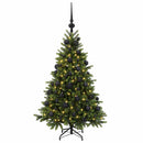 vidaXL Műkarácsonyfa gömbbel 150 cm 150 LED Meleg fehér PVC és fém