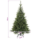 vidaXL Műkarácsonyfa gömbbel 150 cm 150 LED Meleg fehér PVC és fém