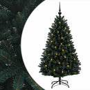 vidaXL Sötétzöld műfenyő gömbökkel 120 cm 150 LED Meleg fehér