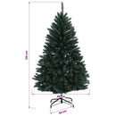 vidaXL Sötétzöld műfenyő gömbökkel 120 cm 150 LED Meleg fehér