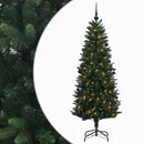 vidaXL Műfenyő gömbökkel 150 cm 150 LED Meleg fehér PE és PVC Green