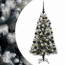 vidaXL Mű zsanéros karácsonyfa gömbökkel 120 cm 150 LED Meleg fehér