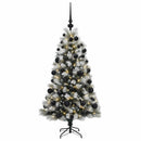 vidaXL Mű zsanéros karácsonyfa gömbökkel 120 cm 150 LED Meleg fehér