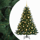 vidaXL Műkarácsonyfa gömbbel 120 cm 150 LED Meleg fehér PVC és fém