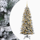 vidaXL Műkarácsonyfa gömbbel 150 cm 150 LED Meleg fehér PVC és PE