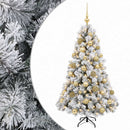 vidaXL Műkarácsonyfa gömbbel 120 cm 150 LED Meleg fehér PVC és fém