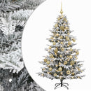 vidaXL Műkarácsonyfa gömbbel 120 cm 150 LED Meleg fehér PE és PVC