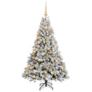 vidaXL Műfenyő gömbökkel 120 cm 150 LED Meleg fehér PVC és fém
