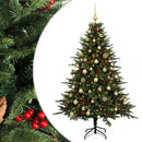 vidaXL Műkarácsonyfa gömbbel 150 cm 150 LED Meleg fehér PVC és fém