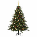 vidaXL Műkarácsonyfa gömbbel 150 cm 150 LED Meleg fehér PVC és fém