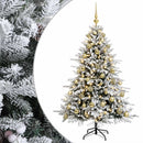 vidaXL Műkarácsonyfa gömbbel 120 cm 150 LED Meleg fehér PVC és fém