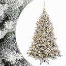 vidaXL Műkarácsonyfa gömbbel 150 cm 150 LED Meleg fehér PVC és fém