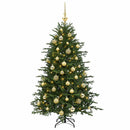vidaXL Műkarácsonyfa gömbbel 150 cm 150 LED Meleg fehér PVC és fém