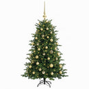 vidaXL Műkarácsonyfa gömbbel 120 cm 150 LED Meleg fehér PVC és fém