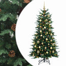 vidaXL Műanyag Hajtogatós Karácsonyfa 150 cm 150 LED Meleg fehér